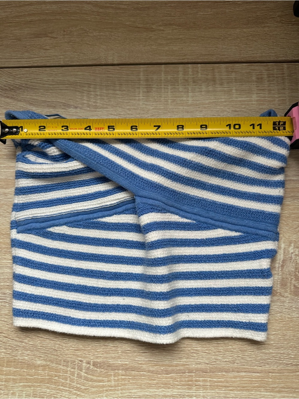 American Eagle Coastal Striped Blue & White Twist-Bust Tube Top - Picture 6 of 6